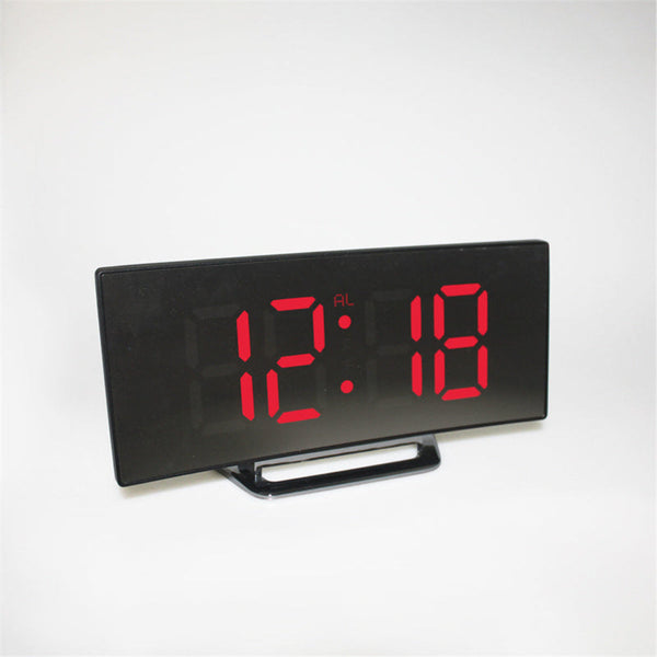 Moderne gebogene Spiegel LED Digitaluhr