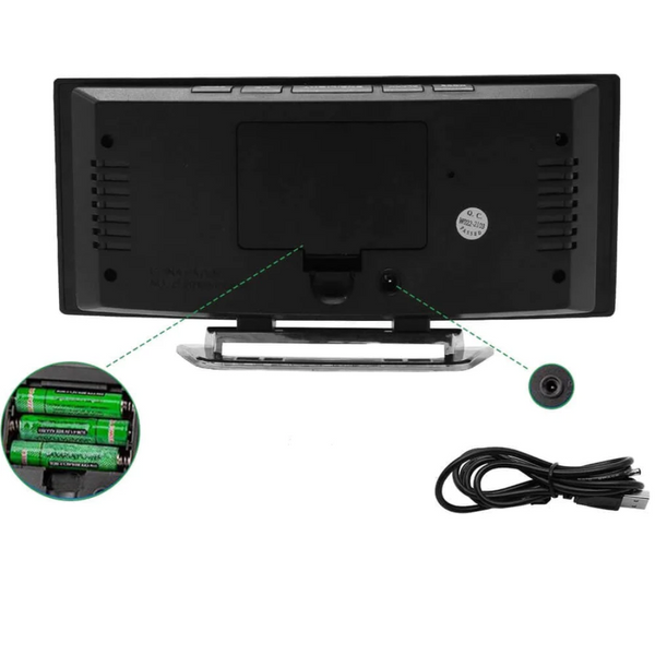 Moderner Gebogener LED-Schreibtischwecker