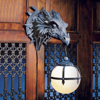 Drachenkopf halloween deko LED Wandleuchte