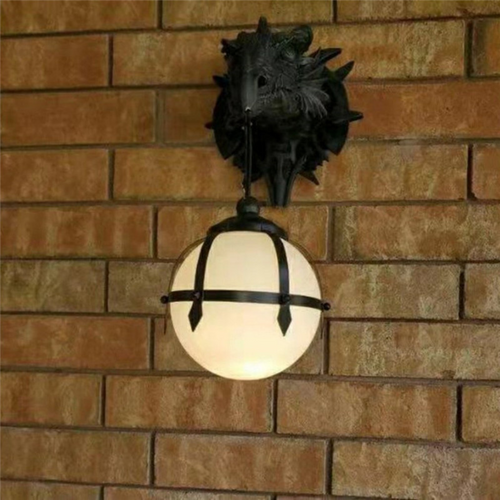 Drachenkopf halloween deko LED Wandleuchte