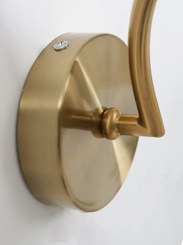Moderne Retro-Wandleuchte mit Rauchglas-Globus