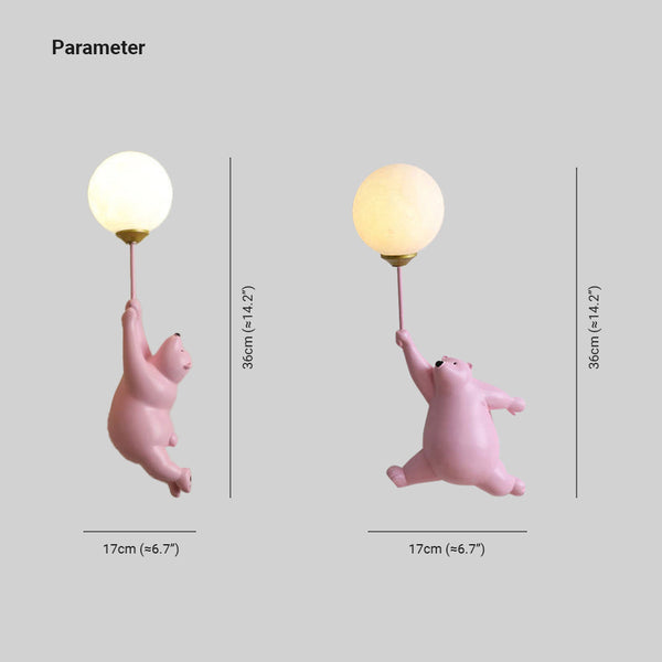 Ballon Bär Adorable Nachtlicht Wandlampe