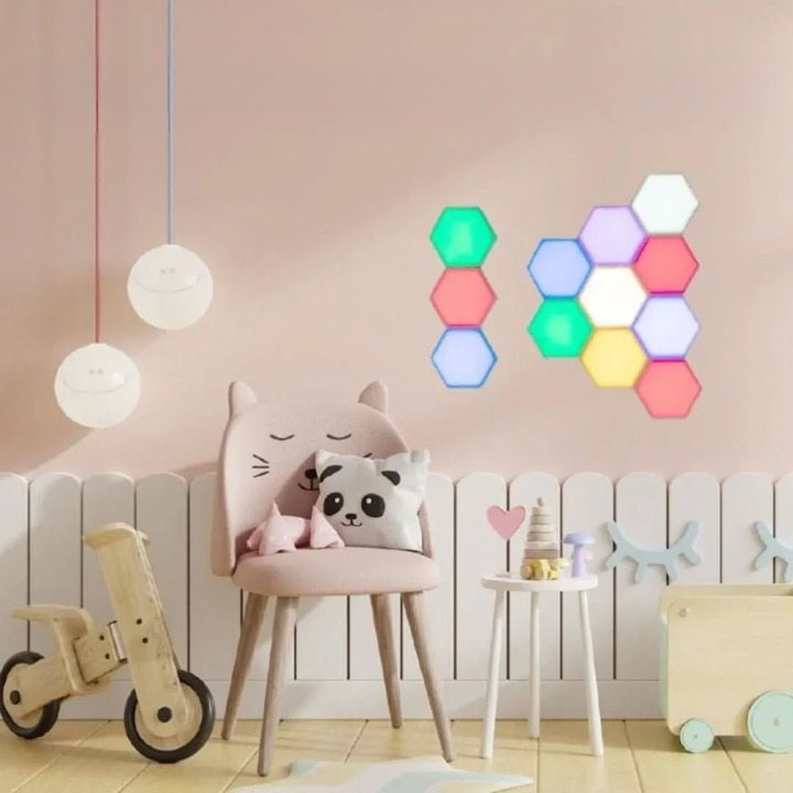 Mehrfarbig Hexagonol LED Wandleuchten