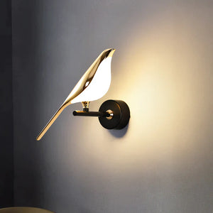Moderne LED Wandleuchte Innen im Vogel-Gestaltung