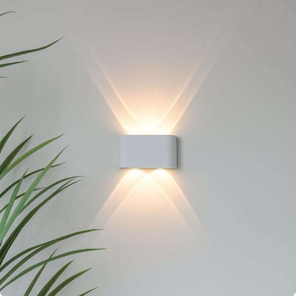 Moderne stilvolle Wetterfeste LED-Wandleuchte