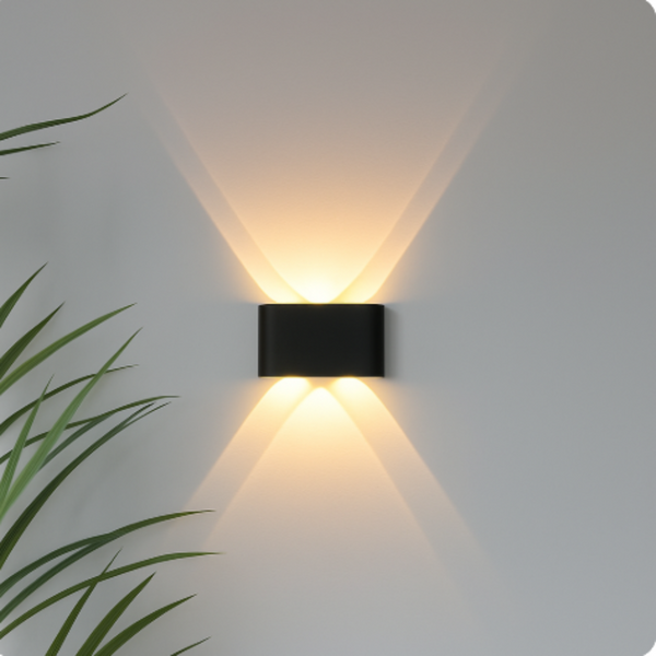 Moderne stilvolle Wetterfeste LED-Wandleuchte