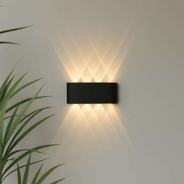 Moderne stilvolle Wetterfeste LED-Wandleuchte
