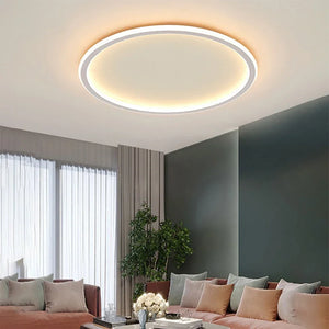 Runde LED Deckenleuchte im Skandinavischen Design für Wohnzimmer und Schlafzimmer