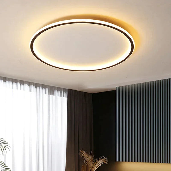 Runde LED Deckenleuchte im Skandinavischen Design für Wohnzimmer und Schlafzimmer