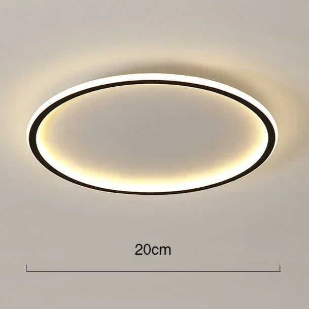 Runde LED Deckenleuchte im Skandinavischen Design für Wohnzimmer und Schlafzimmer