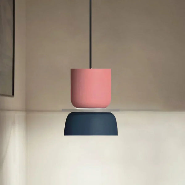 Moderne Geometrische Farbblock-Pendelleuchte