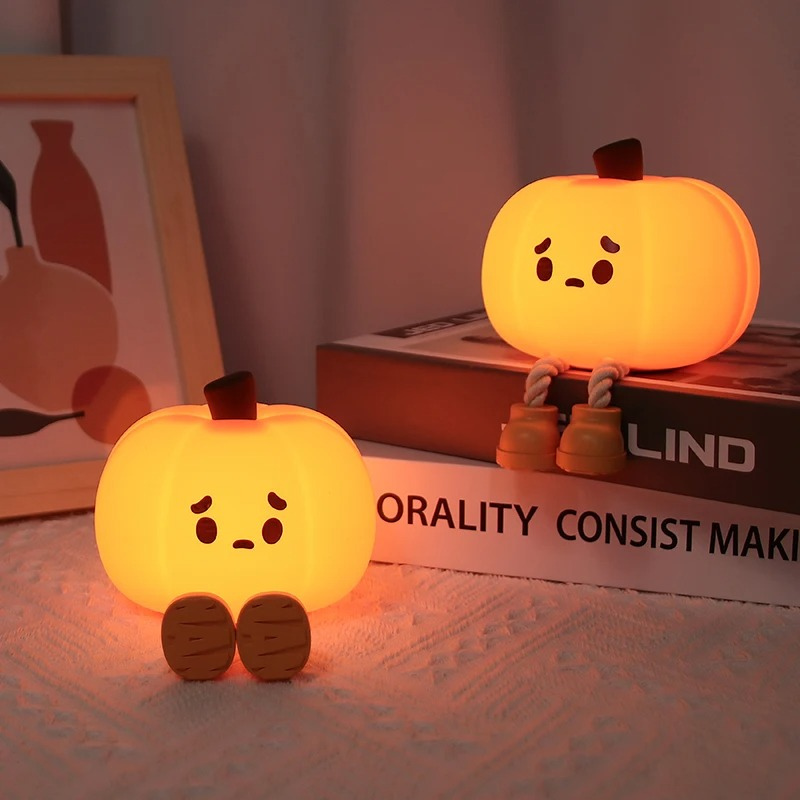 Niedlicher Kürbis Halloween Deko LED Nachtlicht