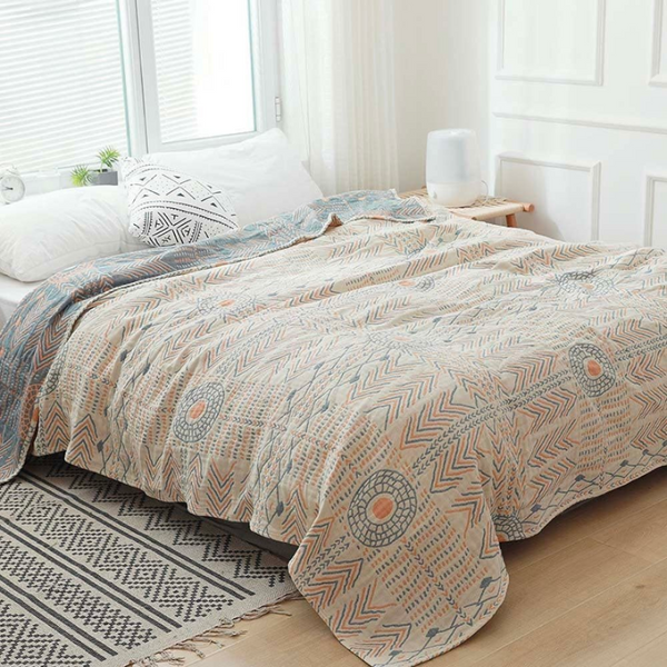 Mandala Boho Wende-Überwurfdecke