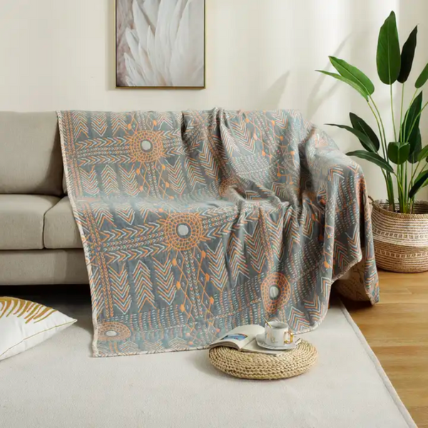Mandala Boho Wende-Überwurfdecke