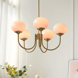 Elegante Moderne Deckenleuchte mit Glasschirmen