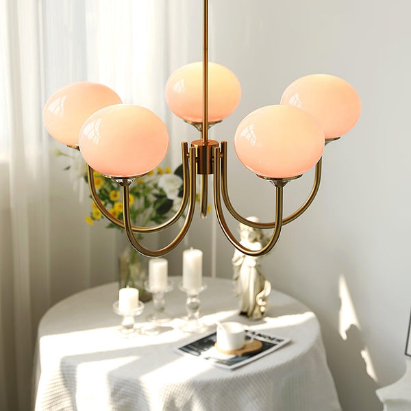 Elegante Moderne Deckenleuchte mit Glasschirmen