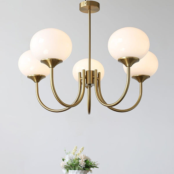 Elegante Moderne Deckenleuchte mit Glasschirmen