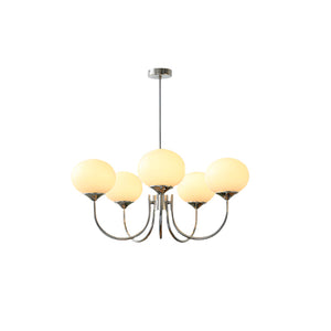 Variant image for Eleganter Gold Kronleuchter Modern mit Rosa Glasschirmen für Innenräume-6