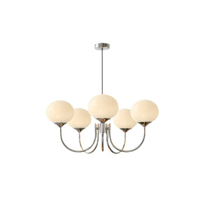 Variant image for Eleganter Gold Kronleuchter Modern mit Rosa Glasschirmen für Innenräume-7