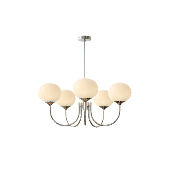 Variant image for Eleganter Gold Kronleuchter Modern mit Rosa Glasschirmen für Innenräume-7