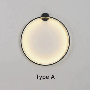 Minimalistische LED-Wandleuchte rund