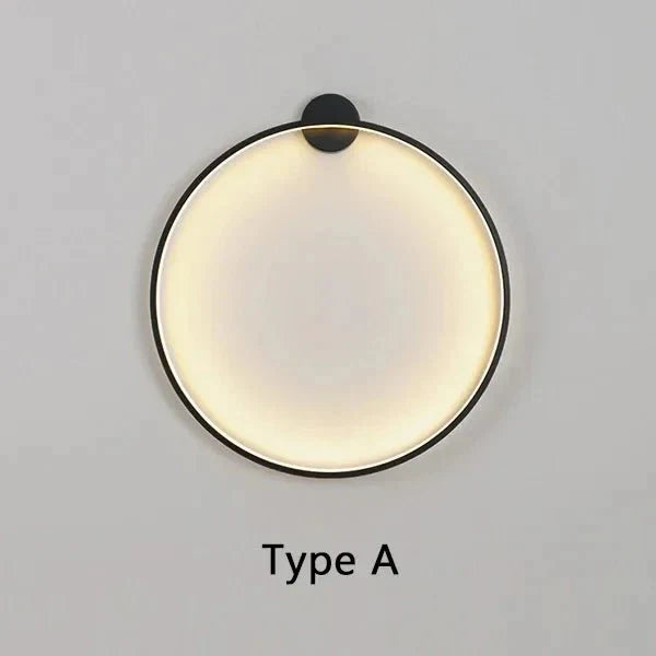 Minimalistische LED-Wandleuchte rund