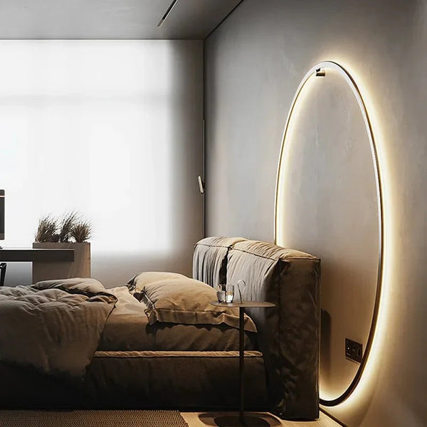Minimalistische LED-Wandleuchte rund