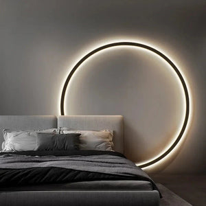 Minimalistische LED-Wandleuchte rund