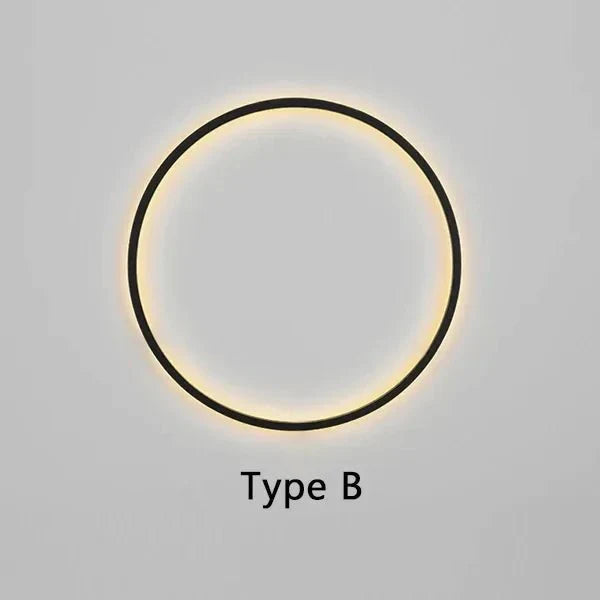 Minimalistische LED-Wandleuchte rund