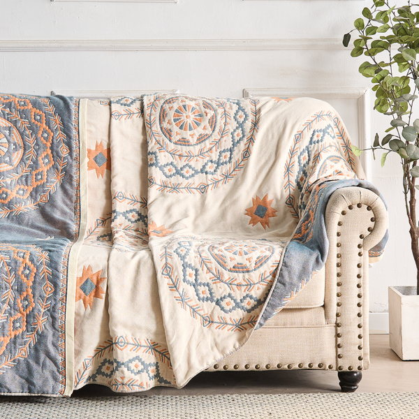 Weiche Boho-Wurfdecke mit Mandala-Druck