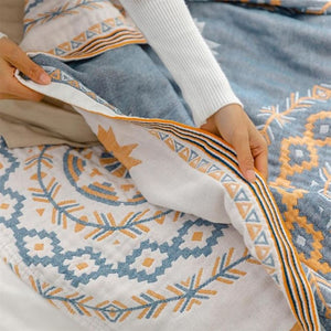 Weiche Boho-Wurfdecke mit Mandala-Druck