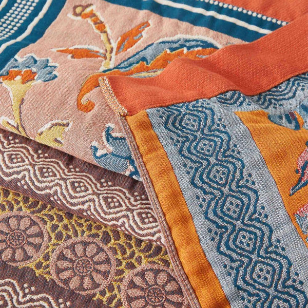 Bunte Boho Geometrische Überwurf Decke
