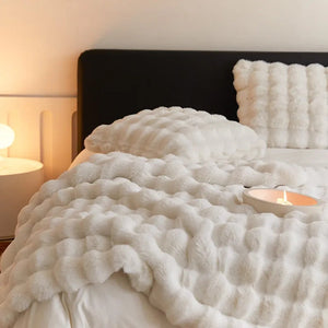 Blase Strukturierte Weiche Flauschige Decke