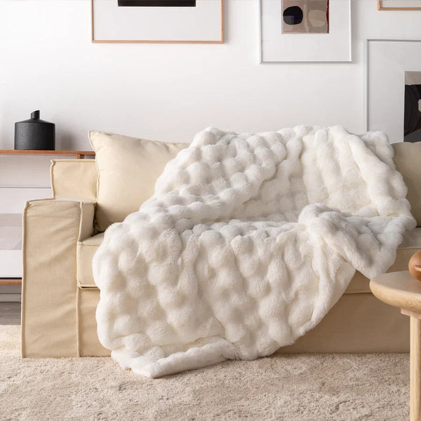Blase Strukturierte Weiche Flauschige Decke
