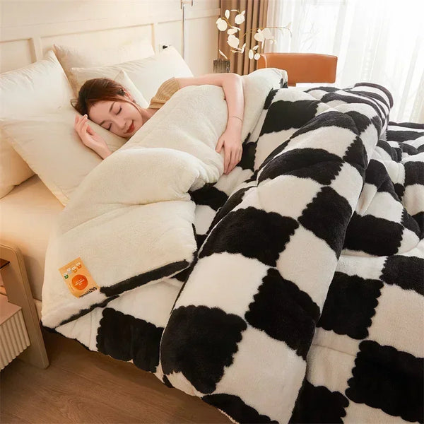 Kuschelige karierte Gewichtet Kuscheldecke
