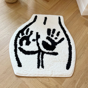 Handabdruck Körper Kunst Bodenmatte