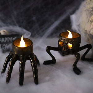 Gruselige Skelett Hand LED Kerze Halloween Deko