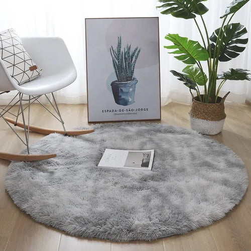 Weicher Plüsch-rundteppich Für Das Wohnzimmer