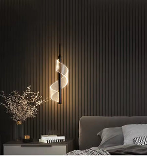 Moderne Stilvolle Spirale-LED-Wandleuchte