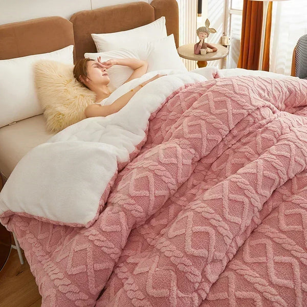 Wendbare Gewichtet Kuscheldecke mit Rautenmuster
