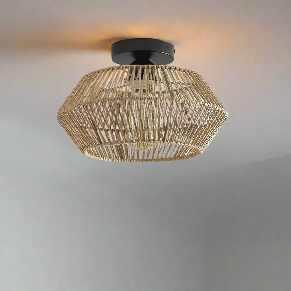 Boho-Design mit geometrischen Mustern Bündig montierte Deckenleuchte