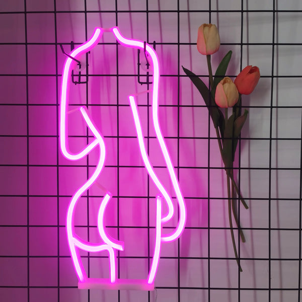 Moderne Neon-LED-Wandleuchte