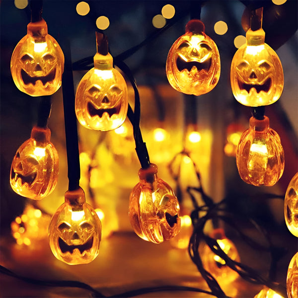 Gruselige Halloween Deko LED Augapfel Lichterkette