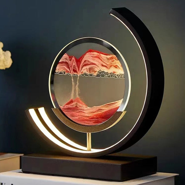 Sandlight Tischleuchte mit 3D Treibsand Gestaltung