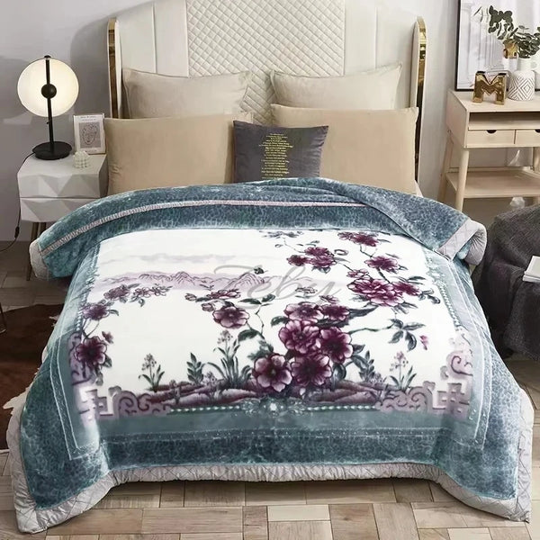 Weiche Gewichtet Decke mit Blumenmuster
