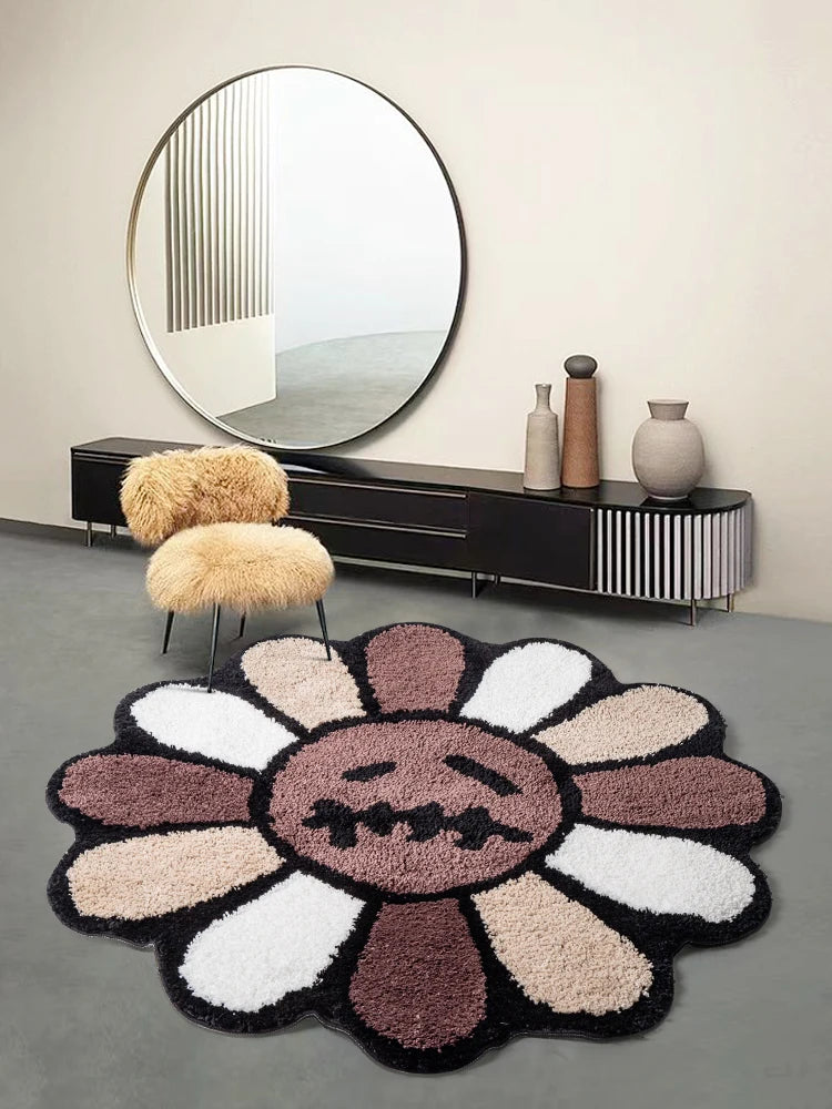 Rutschfester Teppich Mit Blumenmuster Für Schlafzimmer Und Wohnzimmer