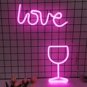 Moderne Neon-LED-Wandleuchte