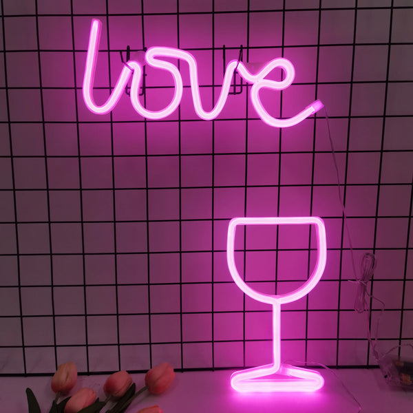 Moderne Neon-LED-Wandleuchte
