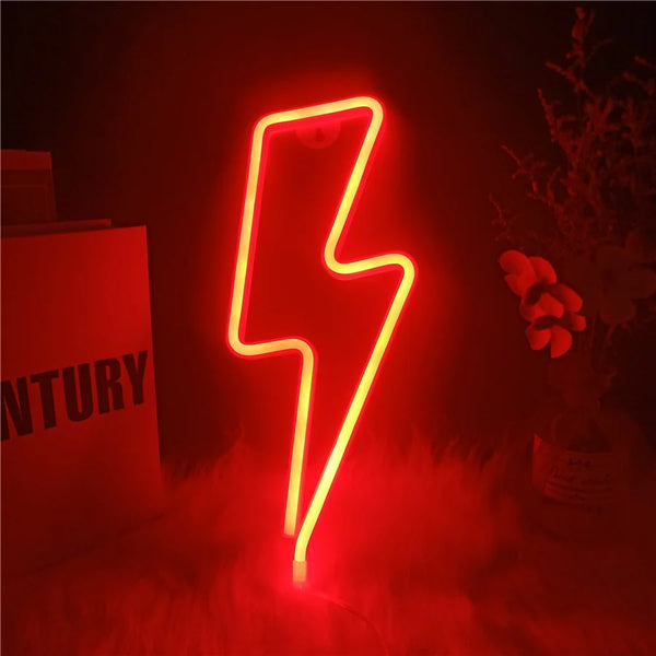 Blitz LED-Neonlicht für die Wand