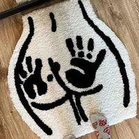 Handabdruck Körper Kunst Bodenmatte